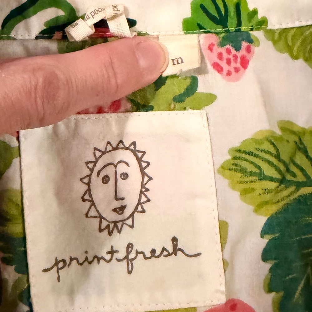 Printfresh Green and Pink Leaf Print Pajama Set - Picture 11 of 13